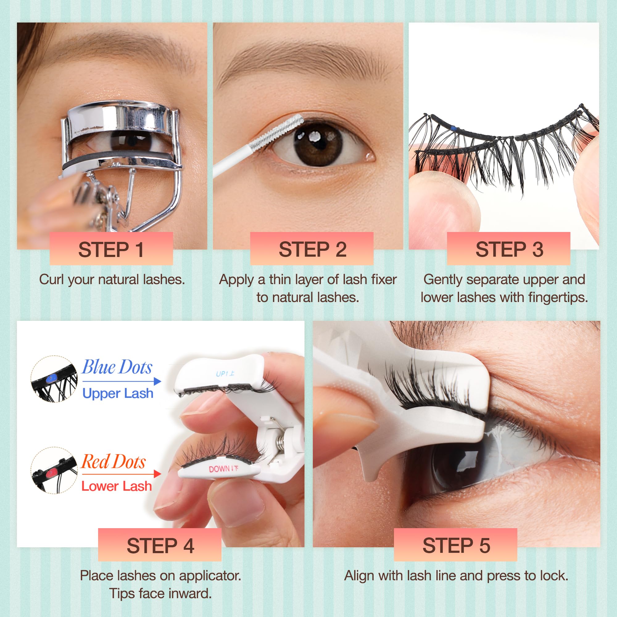 LASHVIEW Magnetische Wimpern mit Applikator, wiederverwendbar, weich, magnetisch, natürliches Aussehen, mit 0,17 mm ultradünnen Magneten, kein Kleber erforderlich, einfach zu tragen und zu entfernen