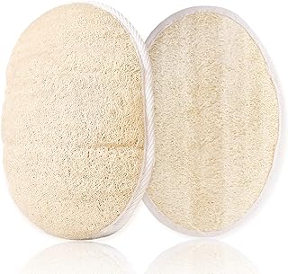 2 Stück Natural Luffa Sponge, Natürliche Loofah Körperbürste, Peelingschwamm, Tiefenreinigung der Haut Körper für Bad SPA ...