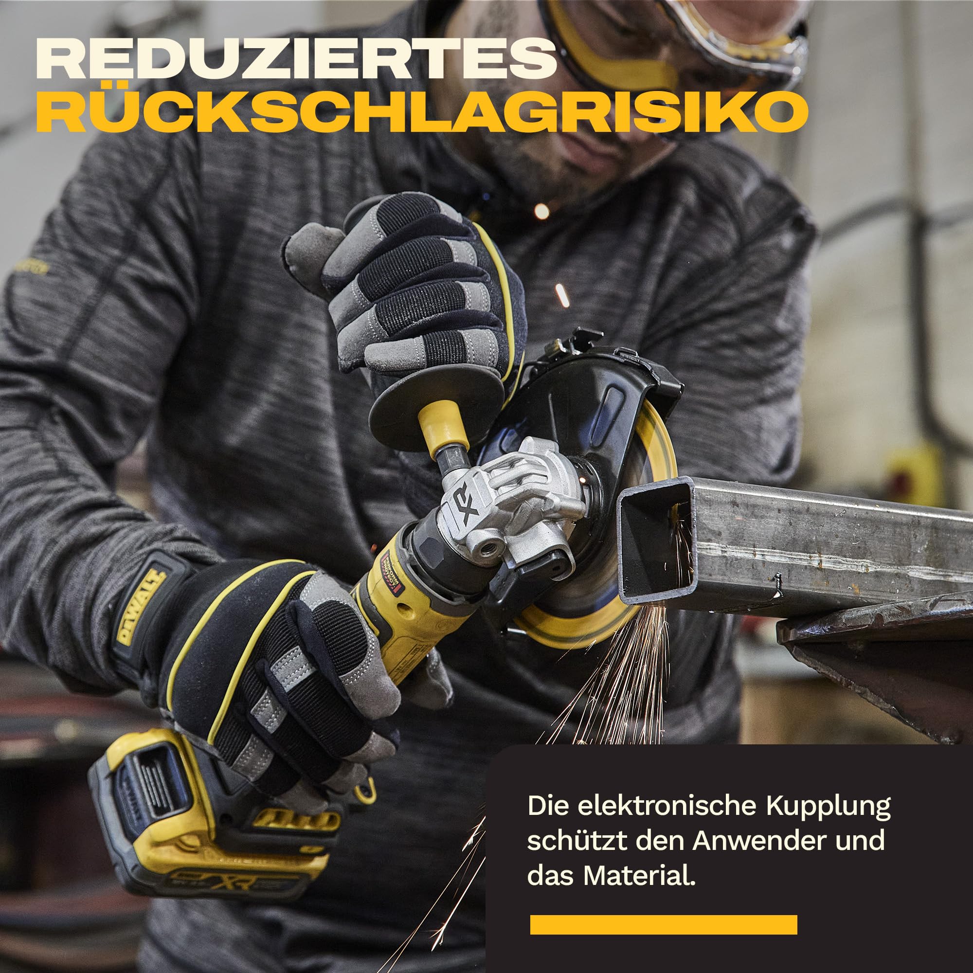 DEWALT 18V XR Kompakter bürstenloser 125mm Winkelschleifer, DCG404N-XJ
