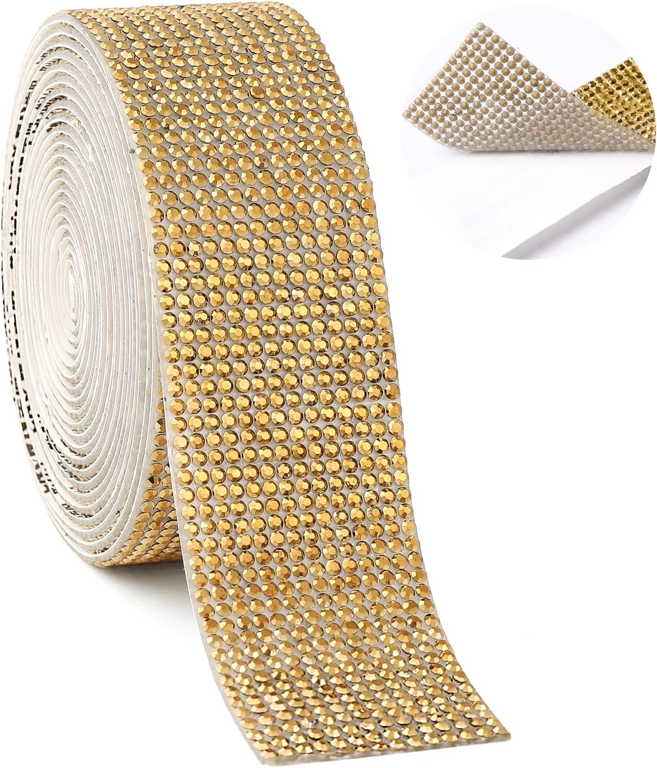 Amazon.com: 2 Rolls Self Adhesive Rhinestone Ribbons – 3 Yards Silver ...