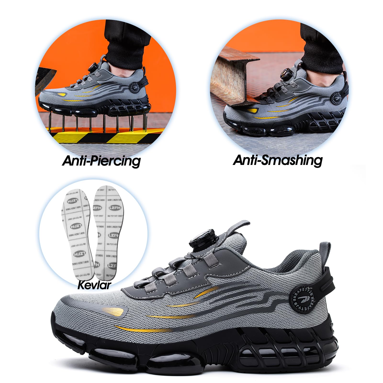 Scarpe Antinfortunistiche Uomo Donna Scarpe da Lavoro Traspiranti Leggere Comode con Punta in Acciaio 36-46 EU
