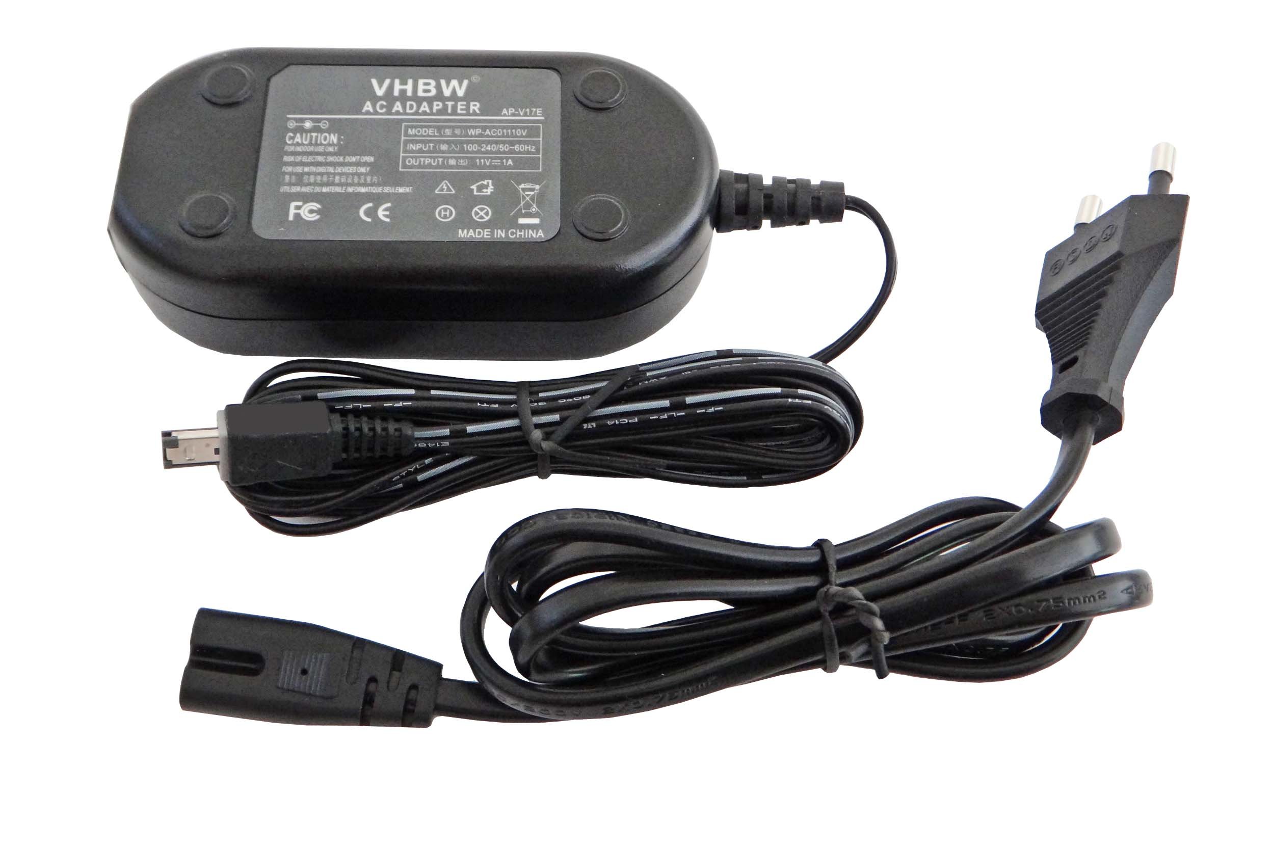 vhbw Camera-voeding netsnoer compatibel met JVC GR-D230, GR