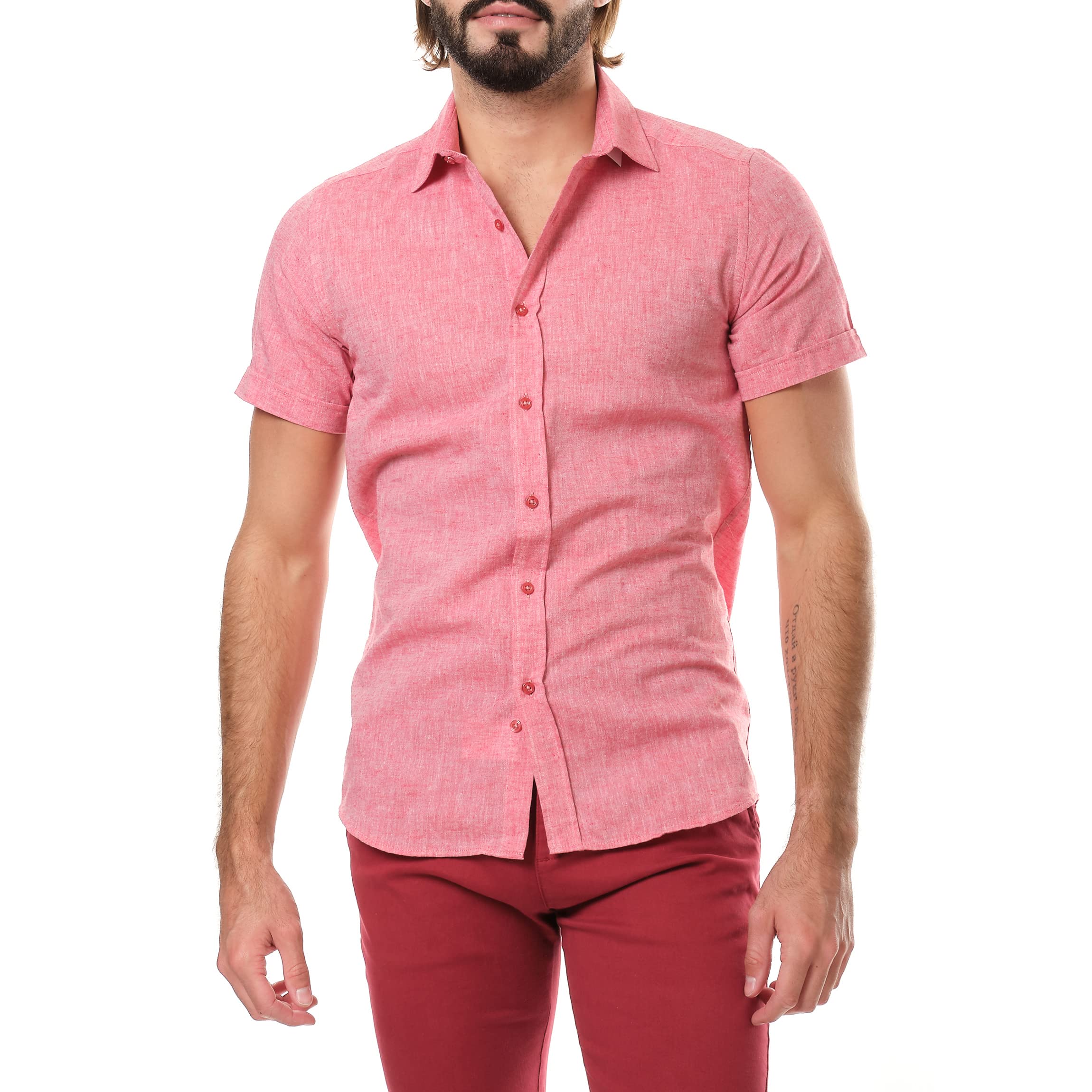 HopenLife Men's Ezreal Red S Dress Shirt