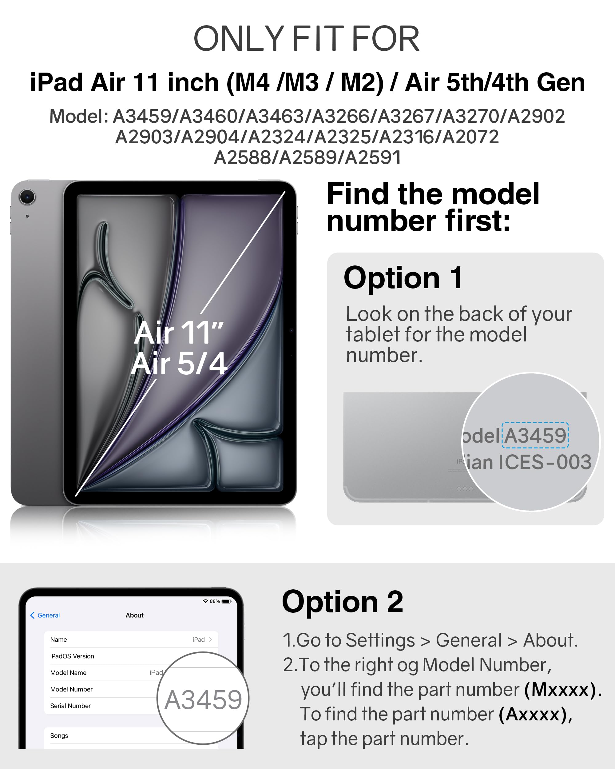 AUAUA Hülle für iPad Air 11 Zoll M3/M2 (2025/2024), iPad Air 5./4. Generation 2022/2020 10,9 Zoll, mit Stifthalter und Tasche, Multi-Winkel Ständer, Magnetverschluss, Auto Wachen/Schlafen (Braun)