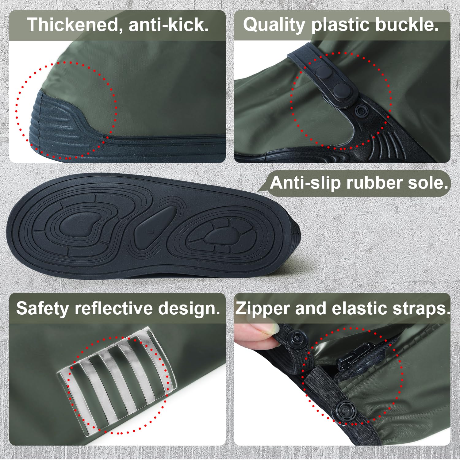 Fundas impermeables para botas de lluvia para hombres y mujeres