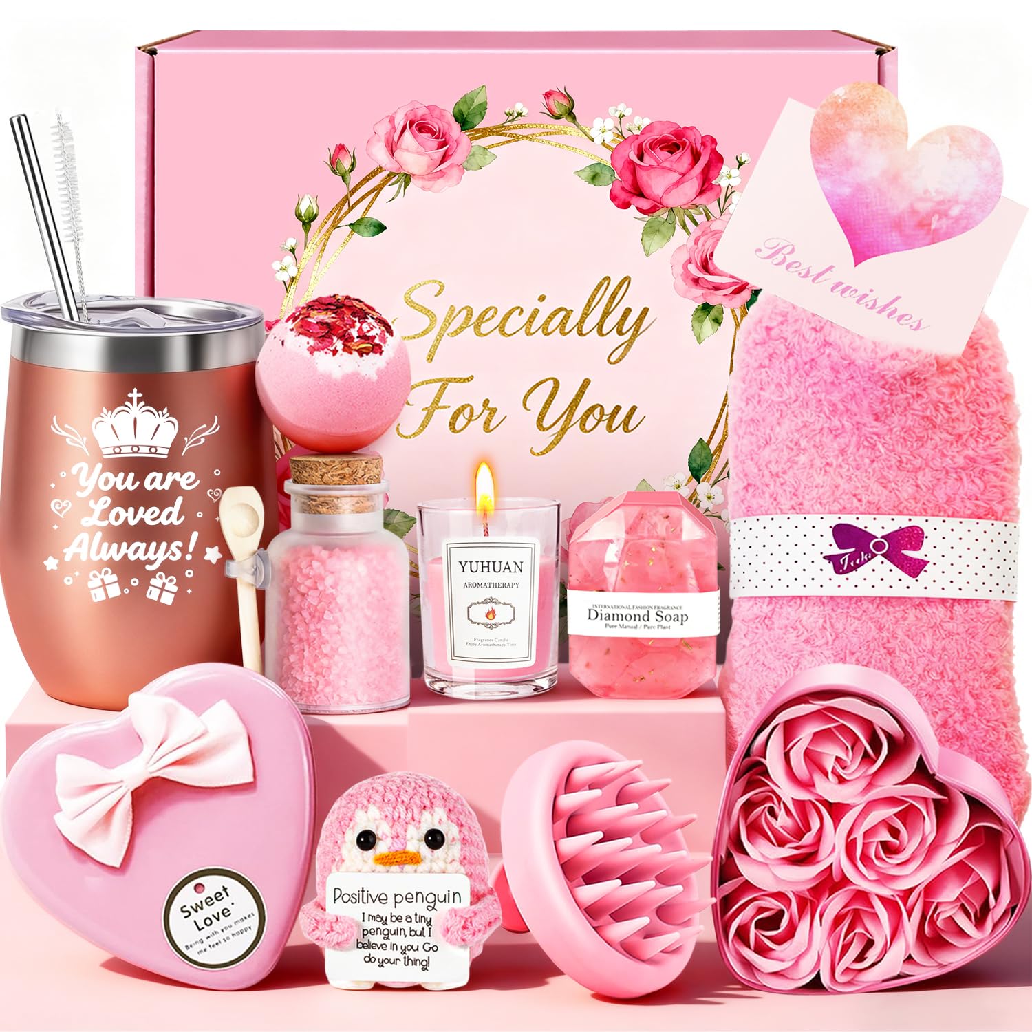 Regali per donne, regalo di compleanno, regalo di compleanno per la mamma, migliore amica, sorella, cesto regalo, set regalo da donna 18, 30, 40, 50, 60, 70 compleanno