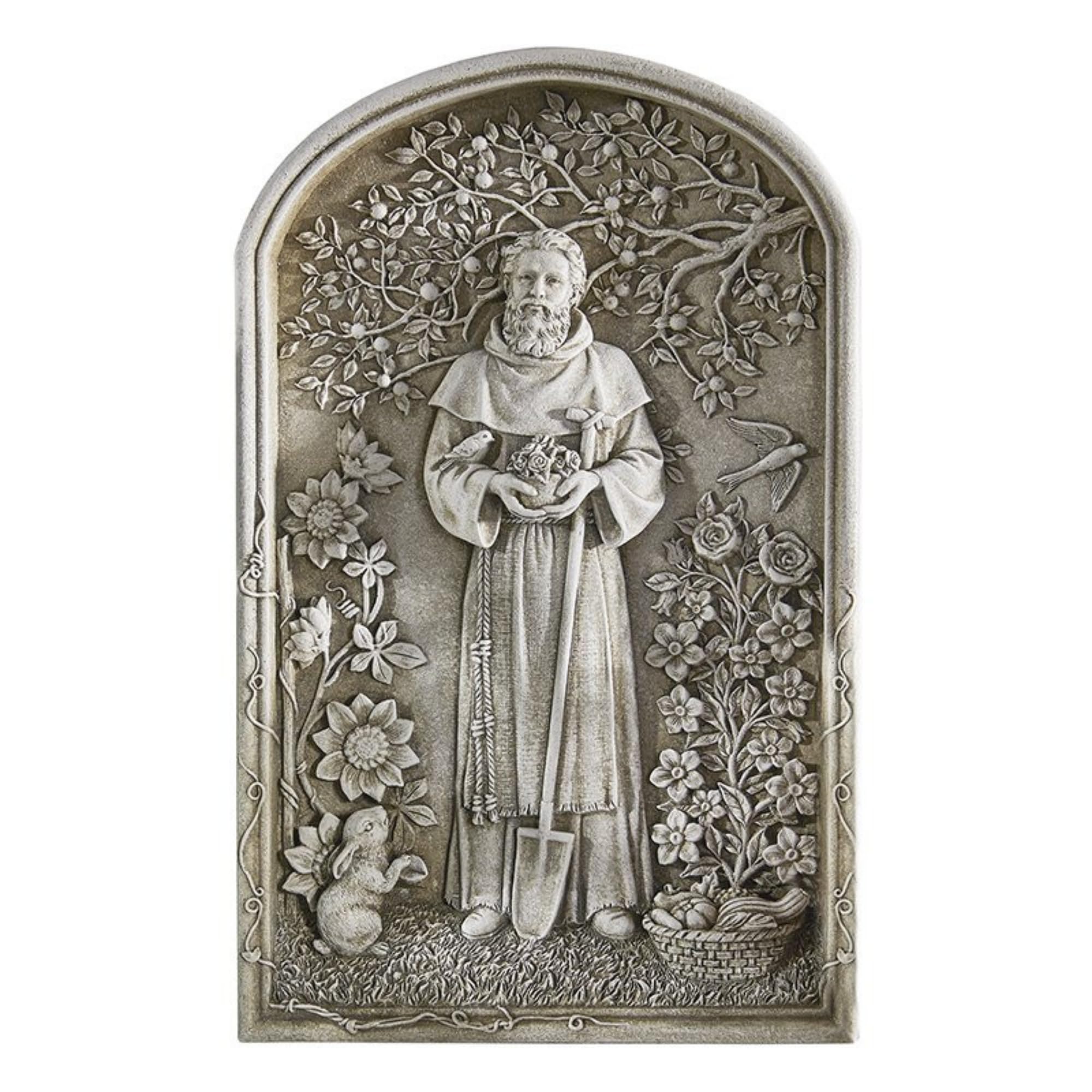 Avalon Gallery12 Saint Fiacre Garden Plaque Stoneresin