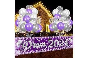 Prom Decorations 2024 Purple Silver