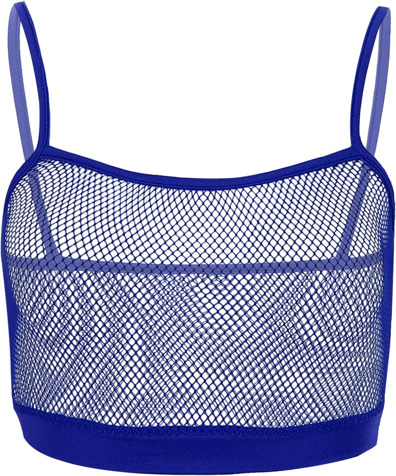 ACSUSS Women's Sheer Mesh Camisole Crop Top See Through Bralette Vest Tank Tops