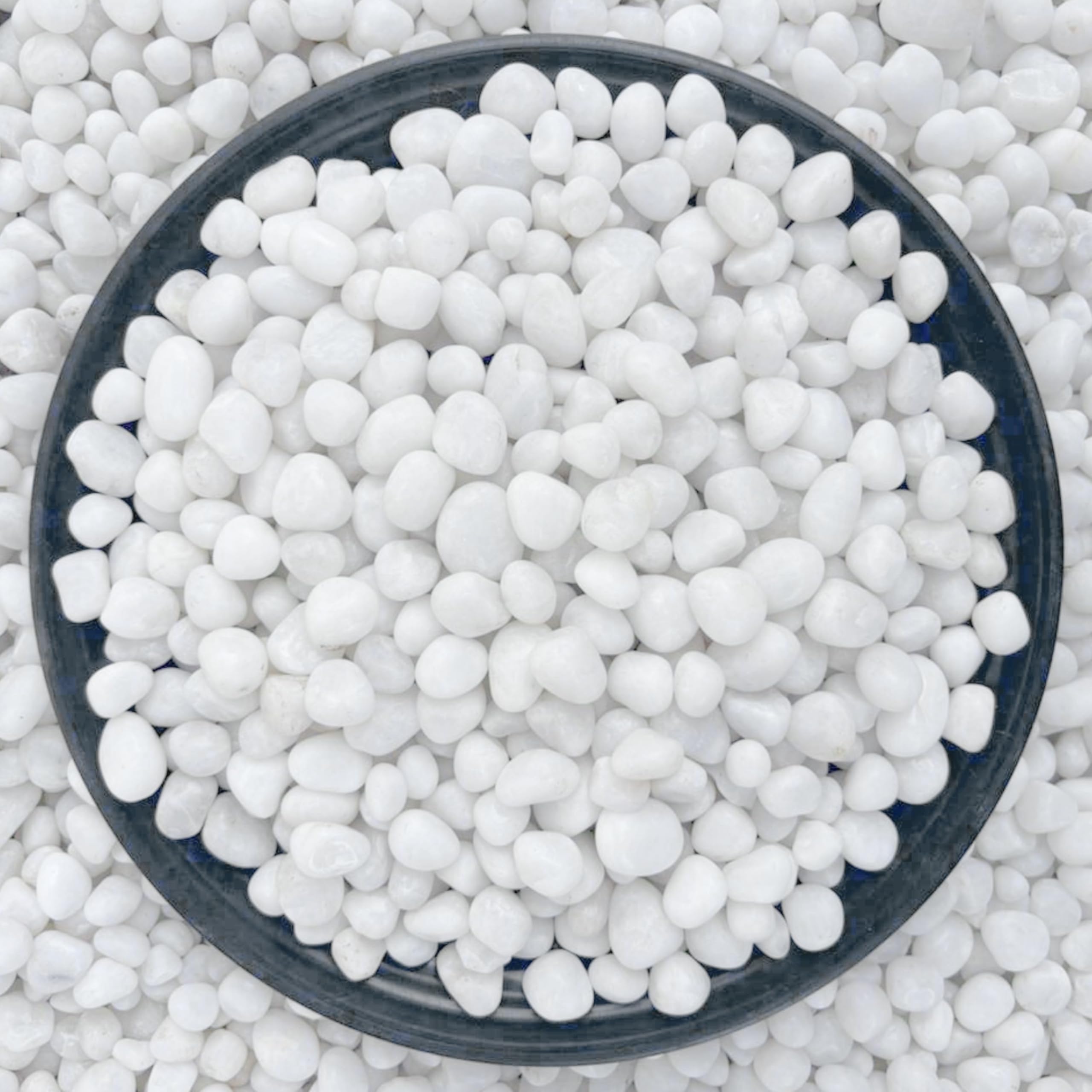 Foodie Puppies Natural Polished White Marble Stones (900g) – Small (7-20mm) Decorative Substrate for Aquariums, Fish Bowls, Turtle Tanks, Terrariums, Succulents, Garden Pots, Bamboo Plants, and More