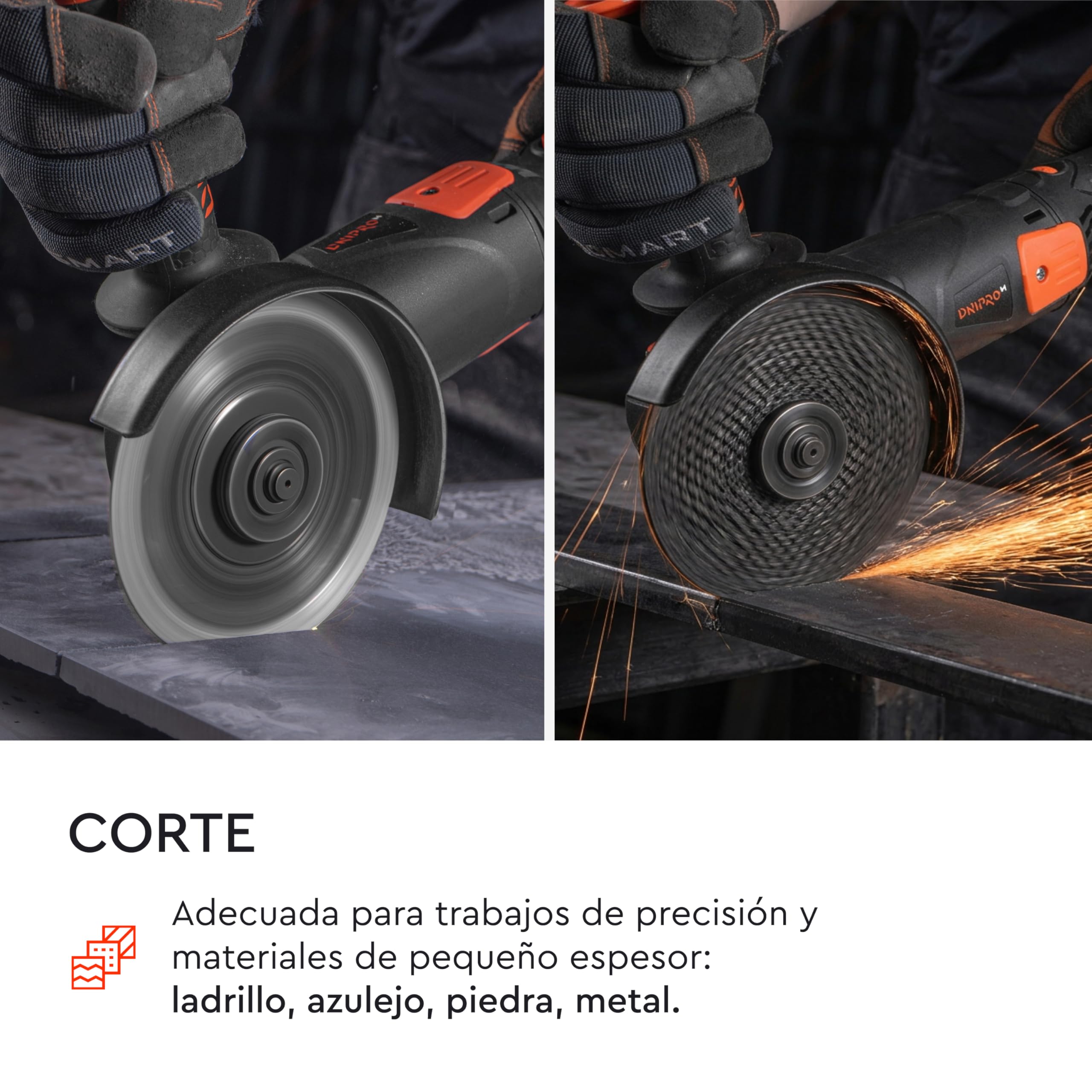 Amoladora Angular Dnipro-M GL-145S 950W 125mm, Regulador 3000-10500 RPM