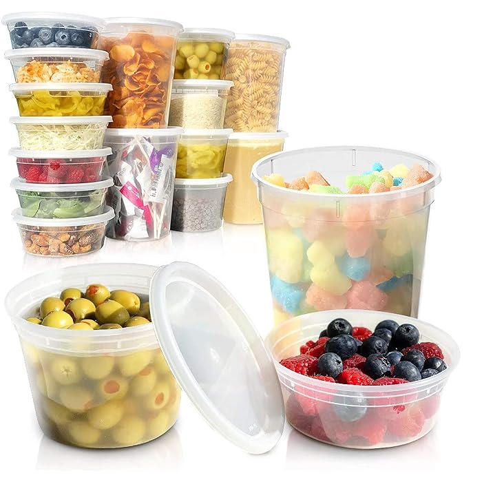 Buy Deli Containers with Lids Food Storage Containers Clear Freezer