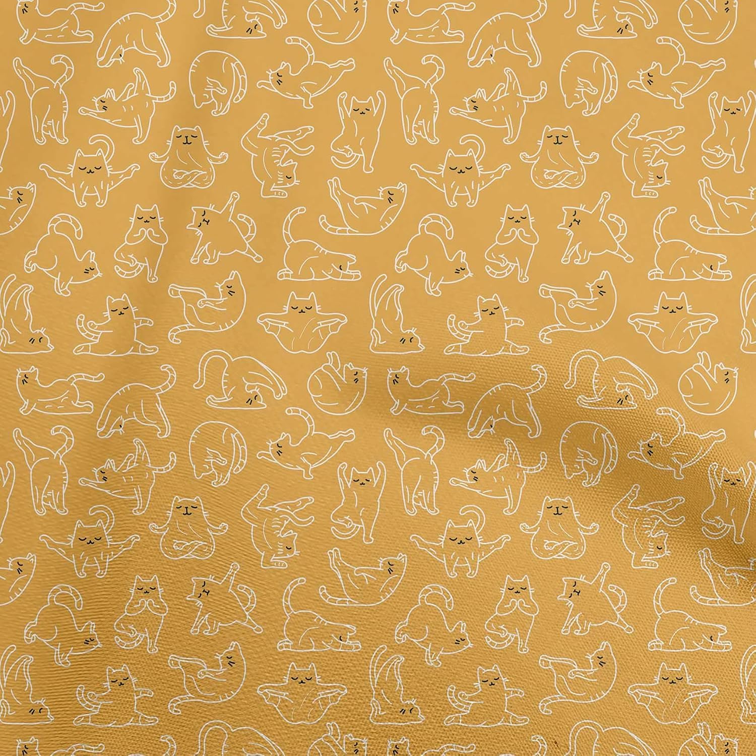 oneOone Cotton Flex White Fabric Conversational Print Fabric for Sewing Printed Craft Fabric By The Yard 40 Inch Wide