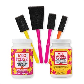 Mod Podge, Puzzle Saver Kit, Includes 4 Foam Brushes, Perfect for DIY Arts and Crafts Projects