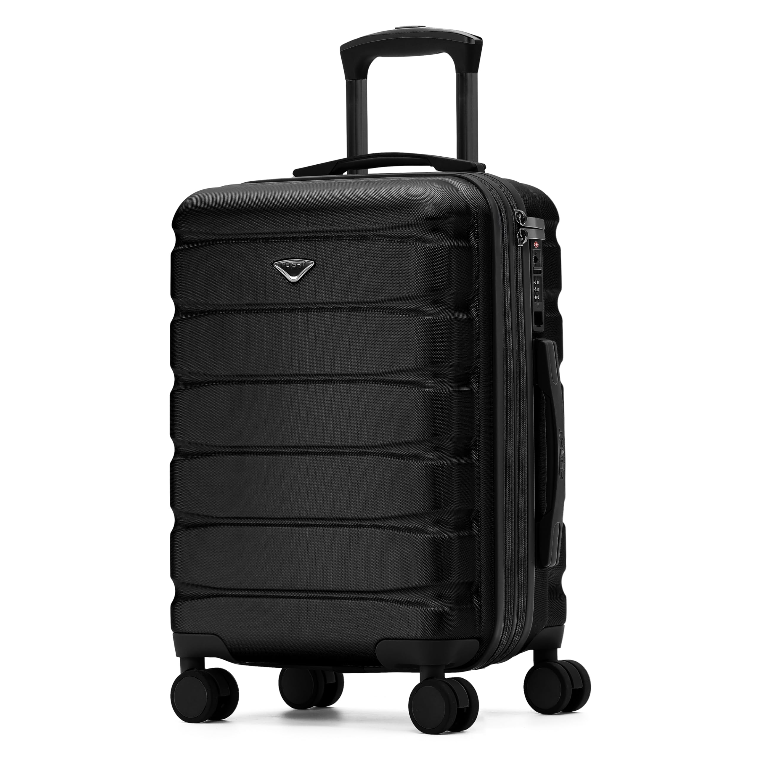 Flight Knight 22x14x9" Expandable Carry On Suitcase Hardside TSA Lock USB C Port Lightweight Luggage Silent Double Spinner Wheels Maximum Overhead