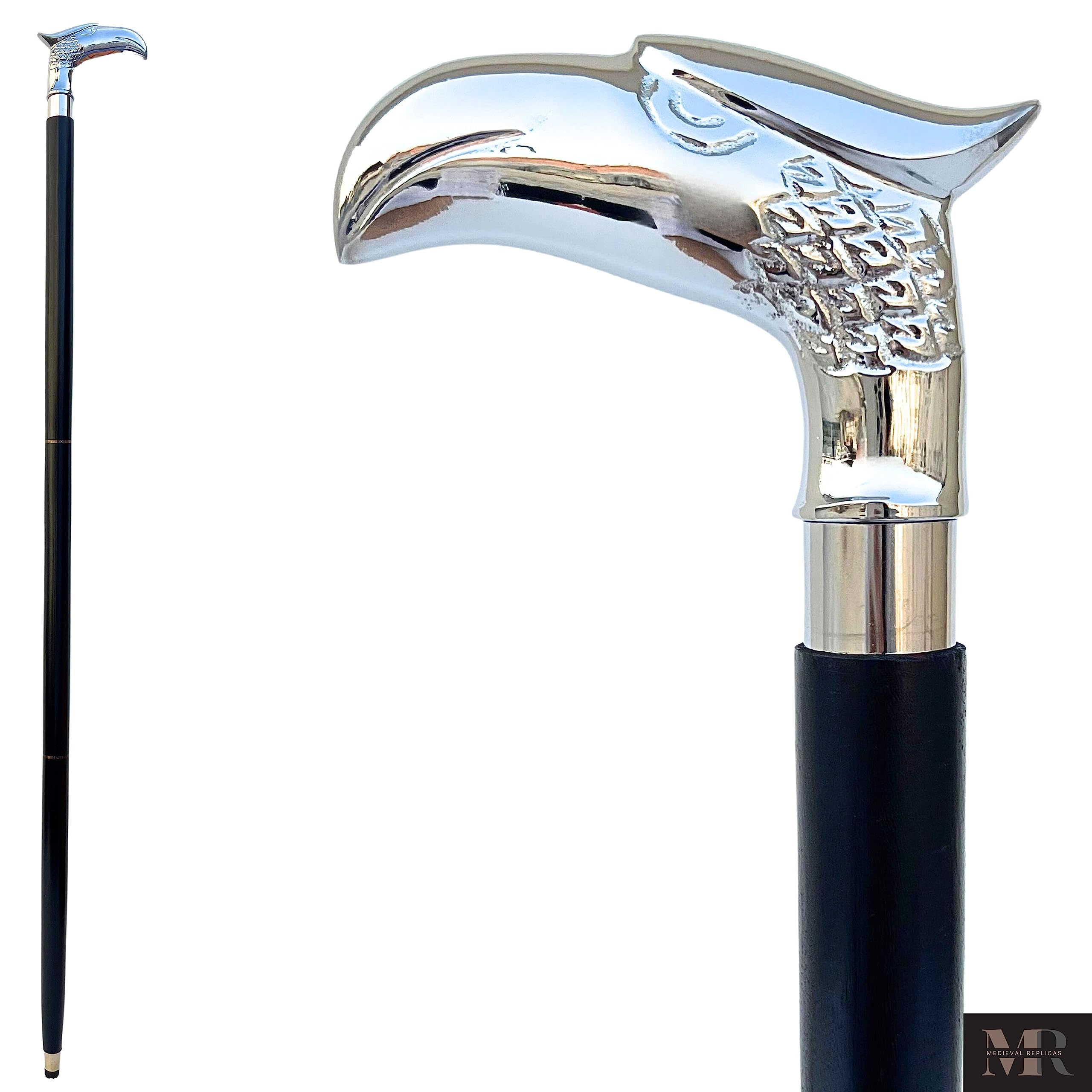 liquidation de Produits Vente 50% Cane et bâton de marche ** Symbole de puissance et de force ** SouvNear 95 cm Rare Eagle Head