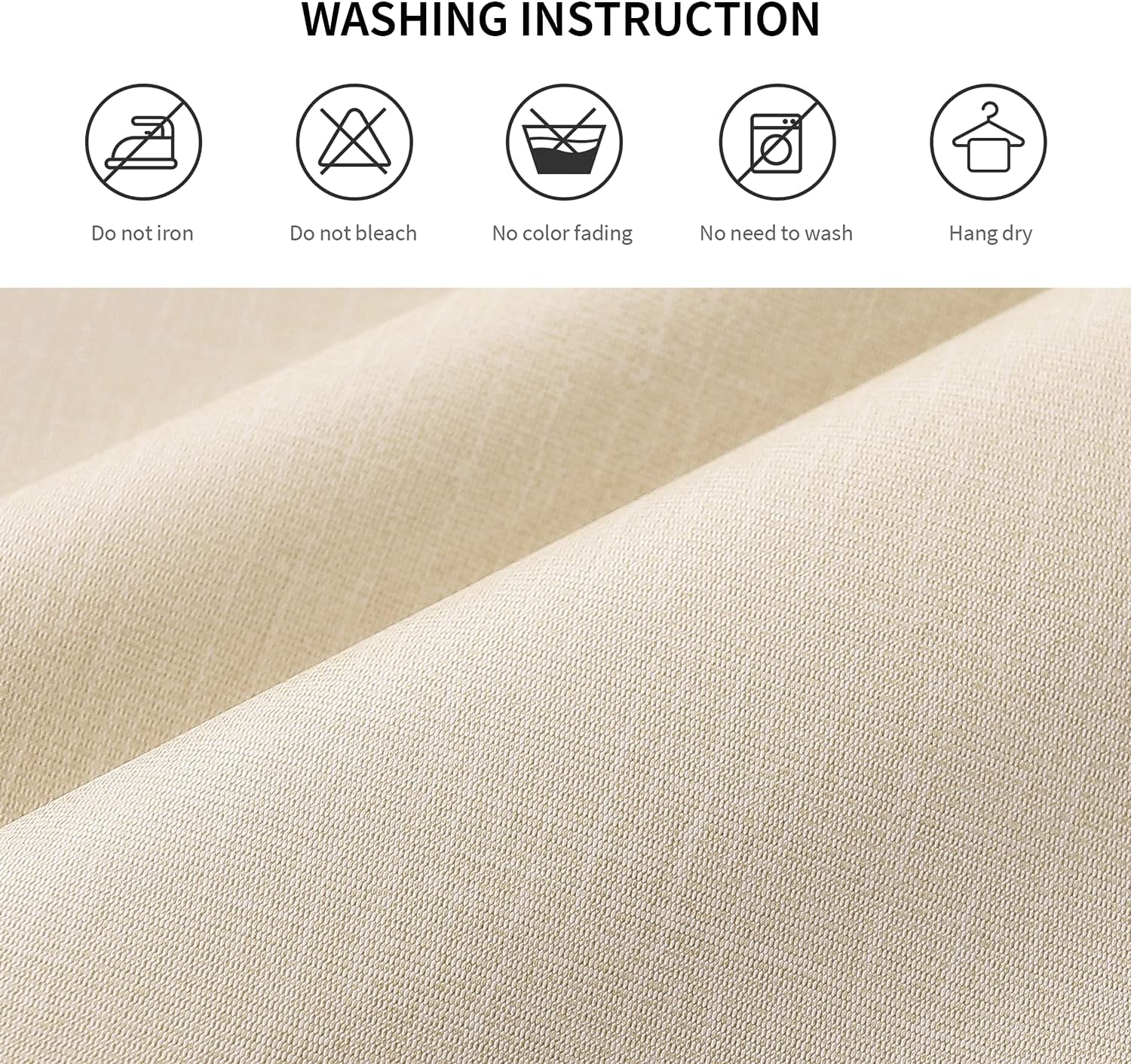 NEQUARE Vinyl Tablecloth 52 x 70 Inch 100% Waterproof Rectangle Plastic Tablecloth Oil Proof Table Cover for Restaurants, Picnics, Camping, Bistros, Indoor and Outdoor Dining, Champagne