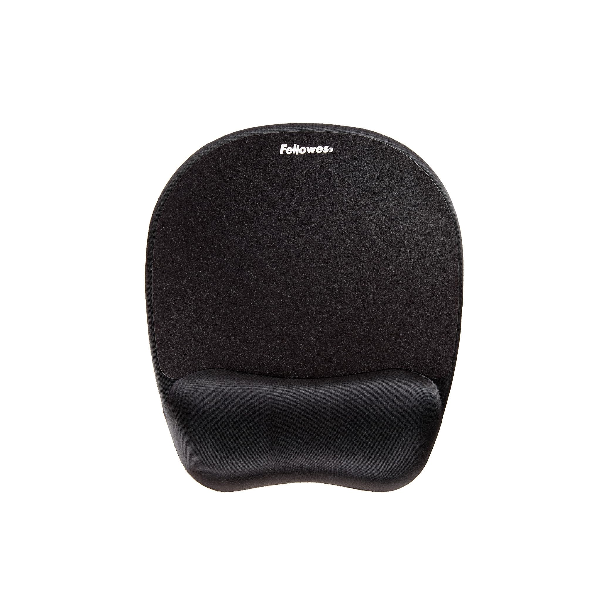 Fellowes Alfombrilla para ratón con reposamuñecas Everyday - Alfombrilla para ratón ergonómica para ordenador portátil, reposamuñecas ergonómico - Negra