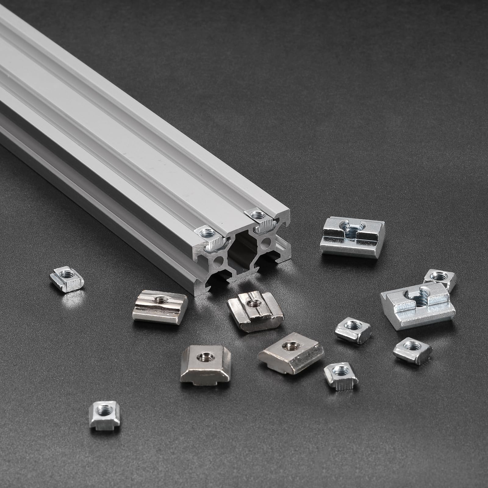 Sourcing Map – 30 Tuercas En T M6 Serie 2020 De Acero Niquelado, 10x10x5 Mm, Para Perfiles De Aluminio, Impresoras 3D Y CNC, Fáciles De Deslizar Y Fijar