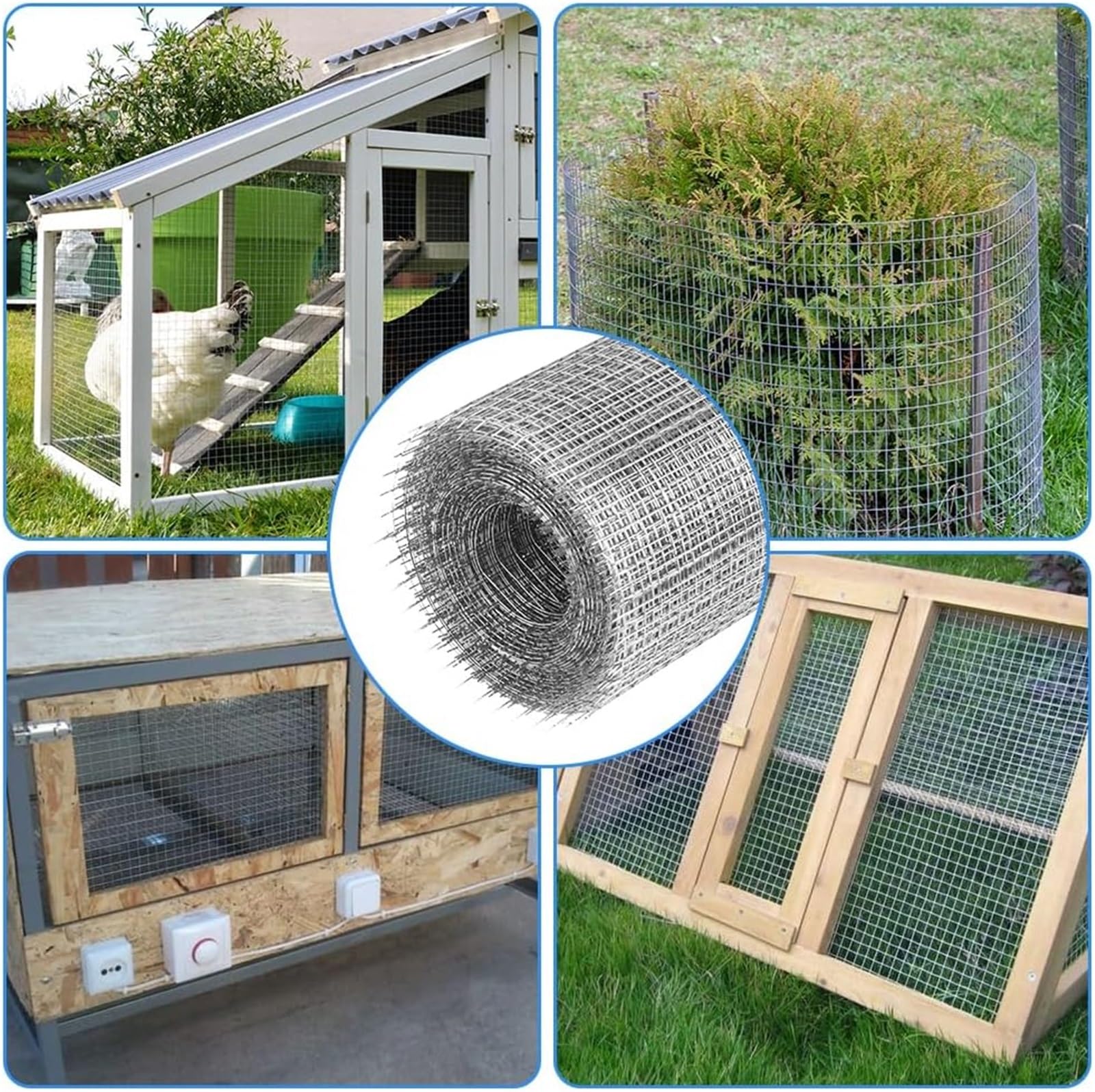 Malla Electrosoldada De Acero Inoxidable 304, Malla Cuadrada De 18x18mm Valla De Alambre De Gallinero Para Garden, Chicken Fence, Rabbit Fencing(1x19m)