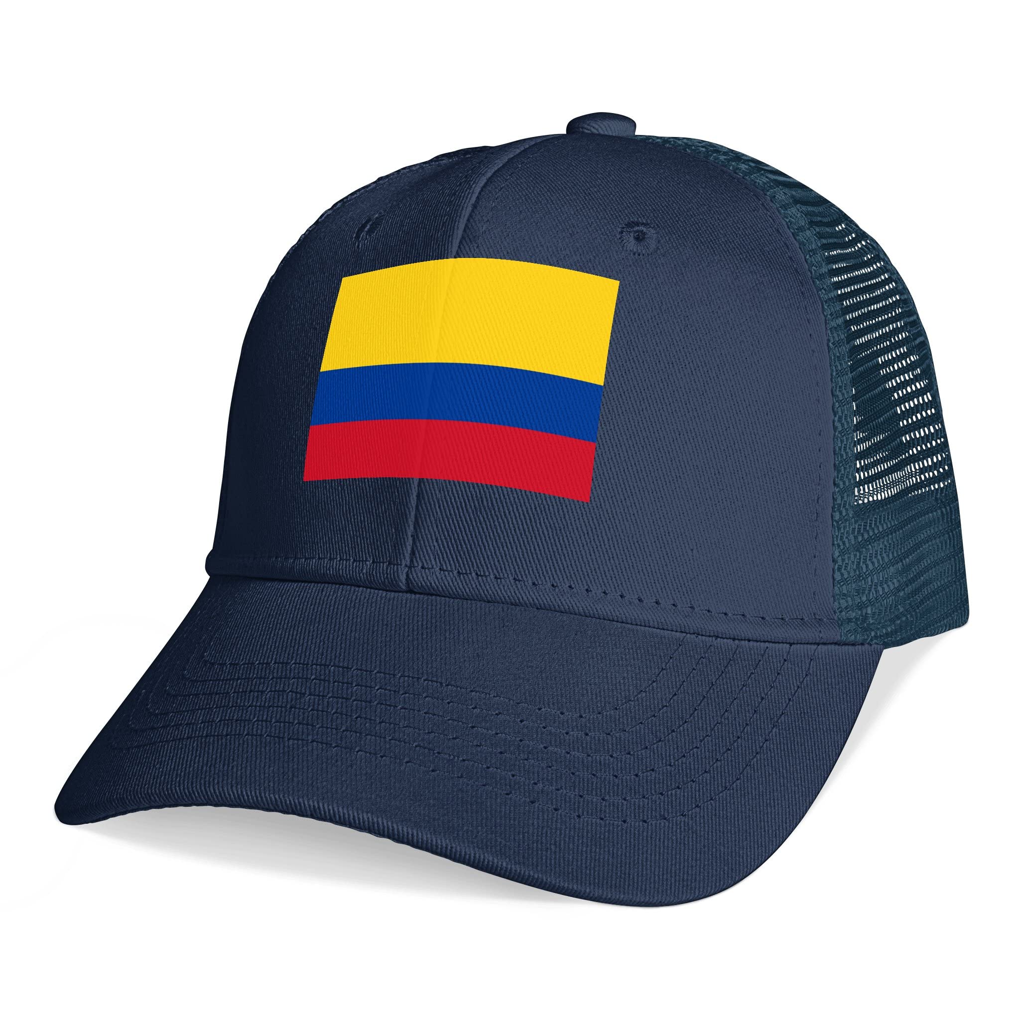 HSXOOW Trucker Hat Flag of Colombia Adjustable Cotton Baseball Cap for Men & Womens