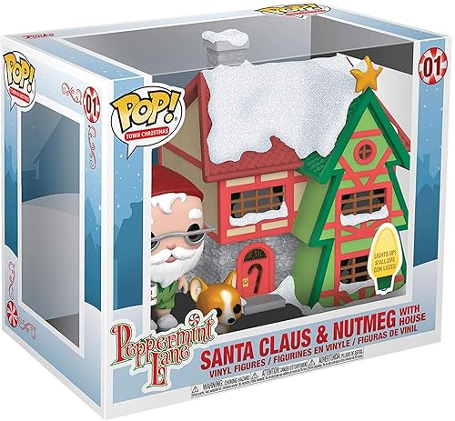 Funko 44423 Pop! Town Holiday - Figura de vinilo coleccionable de Santa con Santa y nuez moscada