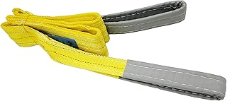 Lifting Slings 3" Wide X 6.5' Length 2 Ply Eye, Nylon Lifting Strap, Eye & Eye, Heavy Duty, 6,600 lbs Vertical, 5,280 Choker, 13,200 Basket Load Capacity