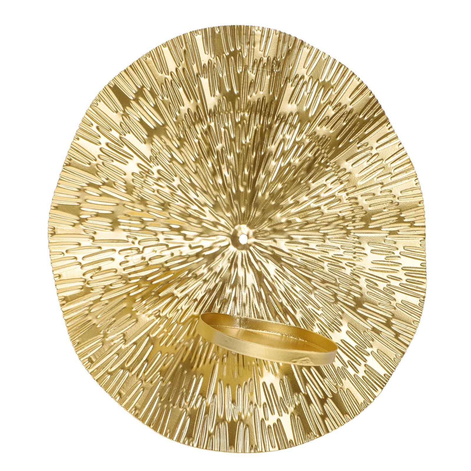 Candelabro de pared redondo de metal dorado VANZACK, soporte elegante para velas colgantes