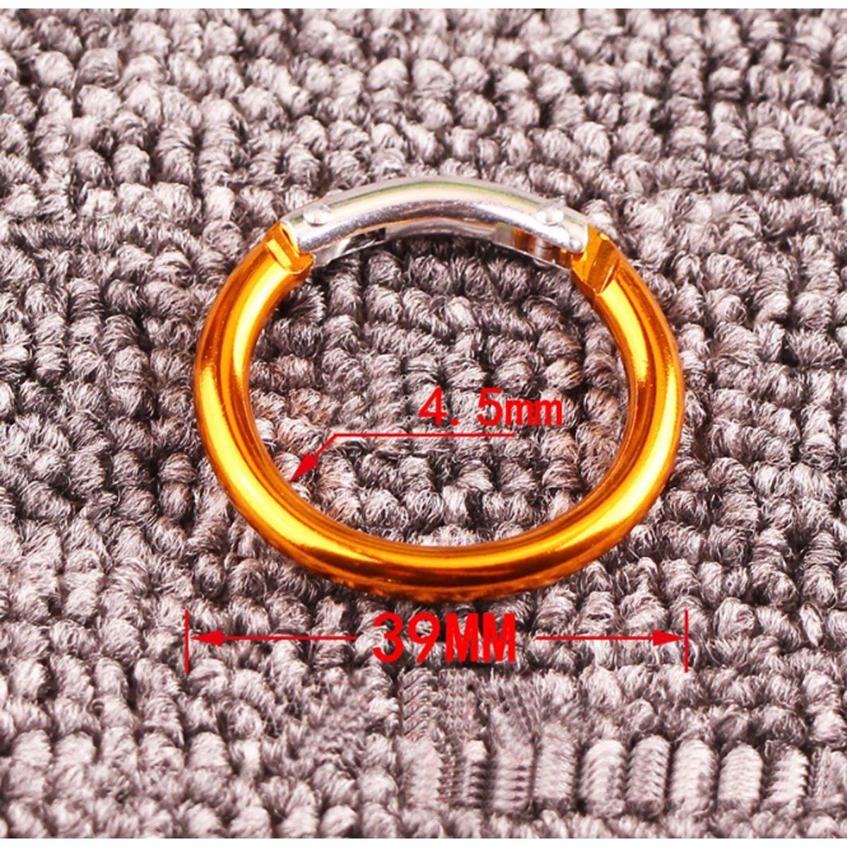 Ring Sluiting,EDC Bague De Verrouillage Mousquetons 10pcs Zinc Alliage Rond Mousqueton Ressort Clips Mousqueton Crochet Porte-clés Boucle Porte-clés