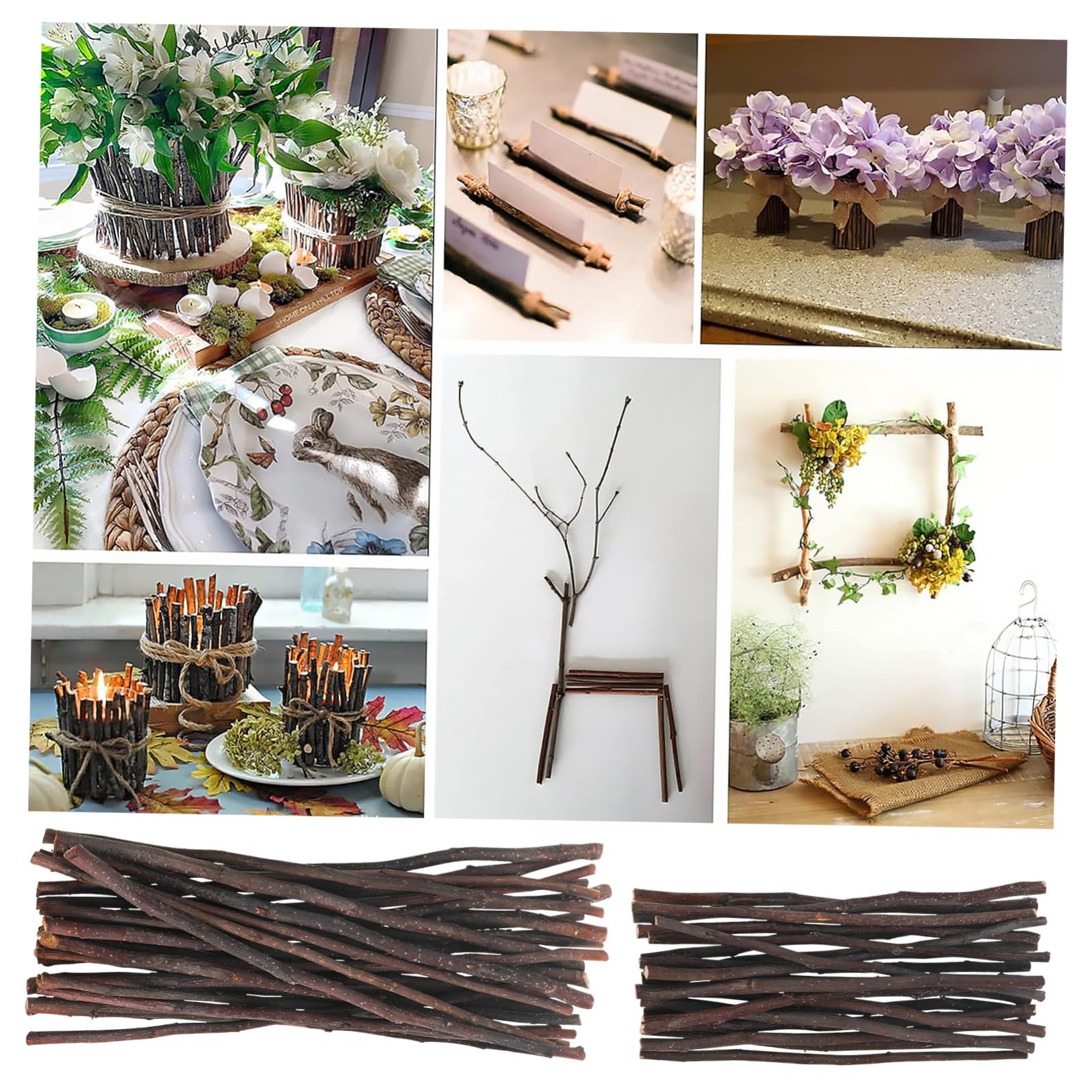 NUOBESTY 250pièces Bâtons Bois Naturel Pour Artisanat Bâtons Bois Pour Décorations Photo Et Projets Diverses Pour Créations Manuelles