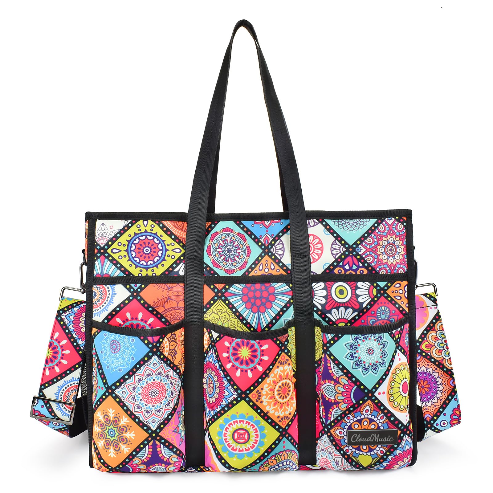 CLOUDMUSIC Large Tote Bag For Women Travel Nurse Teacher Work Waterpoof With Zipper Utility Everything Bags Travel Nurse