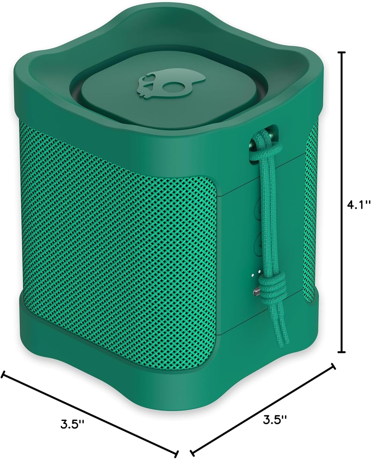 Skullcandy Terrain Mini Wireless Bluetooth Speaker - IPX7 Waterproof Portable Speaker with Dual Custom Passive Radiators, 14 Hour Battery, Nylon Wrist Wrap, & True Wireless Stereo (Green) - Image 8