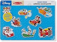 Vista 6 de Melissa & Doug Disney Mickey Mouse and Friends Vehicles Sound Puzzle (8 piezas)