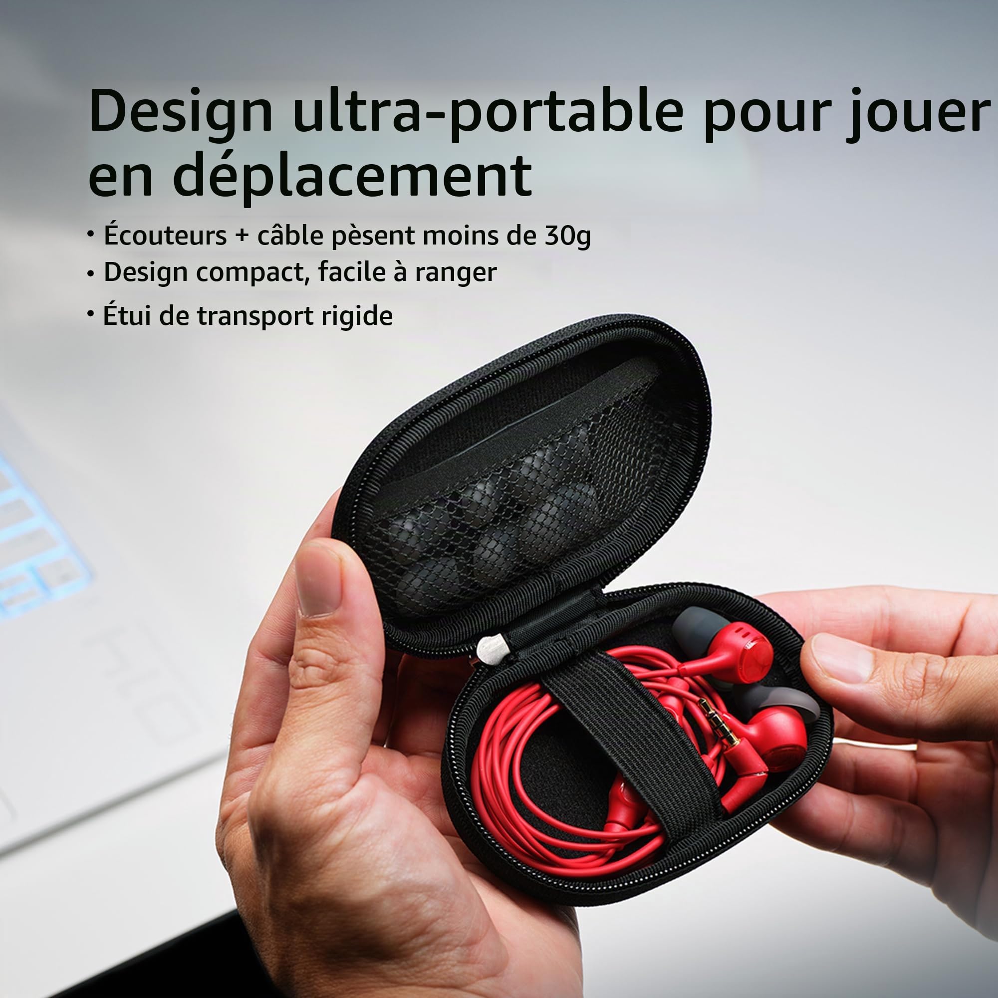 HyperX Cloud Earbuds III Casque de Jeu avec Microphone, Tailles XS à L, contrôles, multiplateforme, Noir