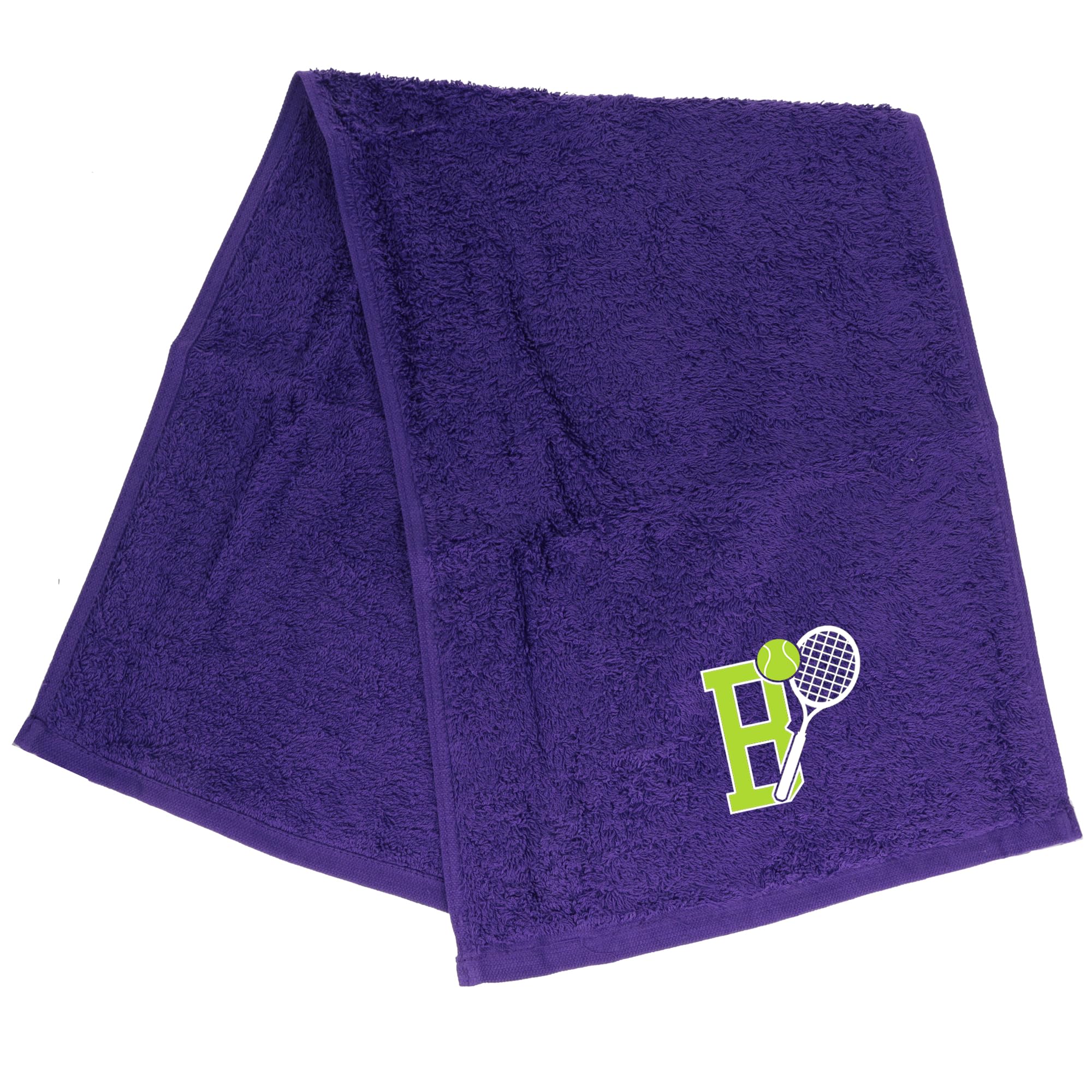 Always Looking Good Tennis Towel with Monogrammed Embroidery Initial Gift for Men & Women, Training Accessory Gift, Gym Towel Present for Tennis Players Birthday, Retirement, Christmas - Purple, B