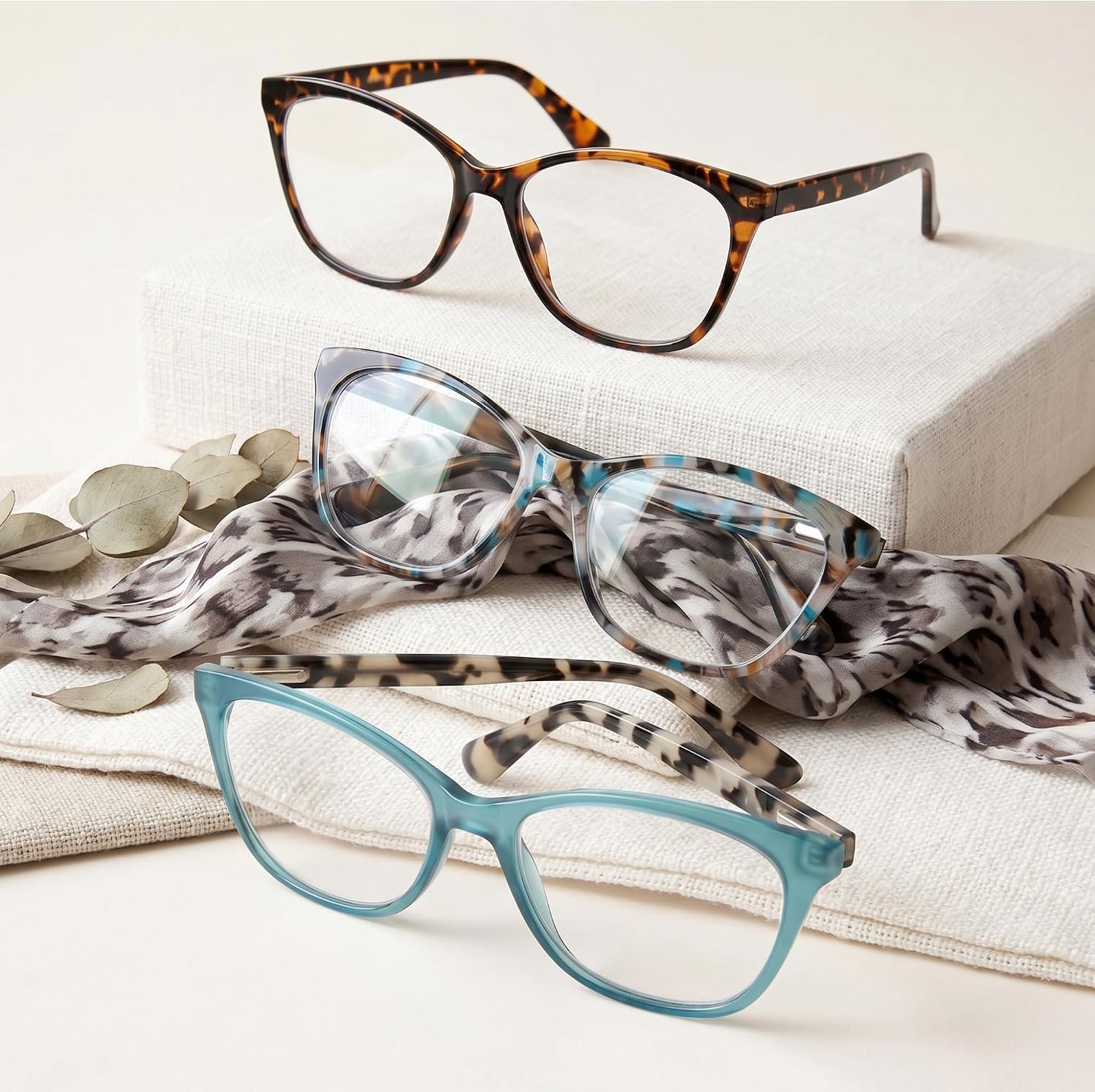 2SeeLife Large Cat Eye Reading Glasses For Women - Medium-Wide Faces, Durable Frame, Spring Hinges