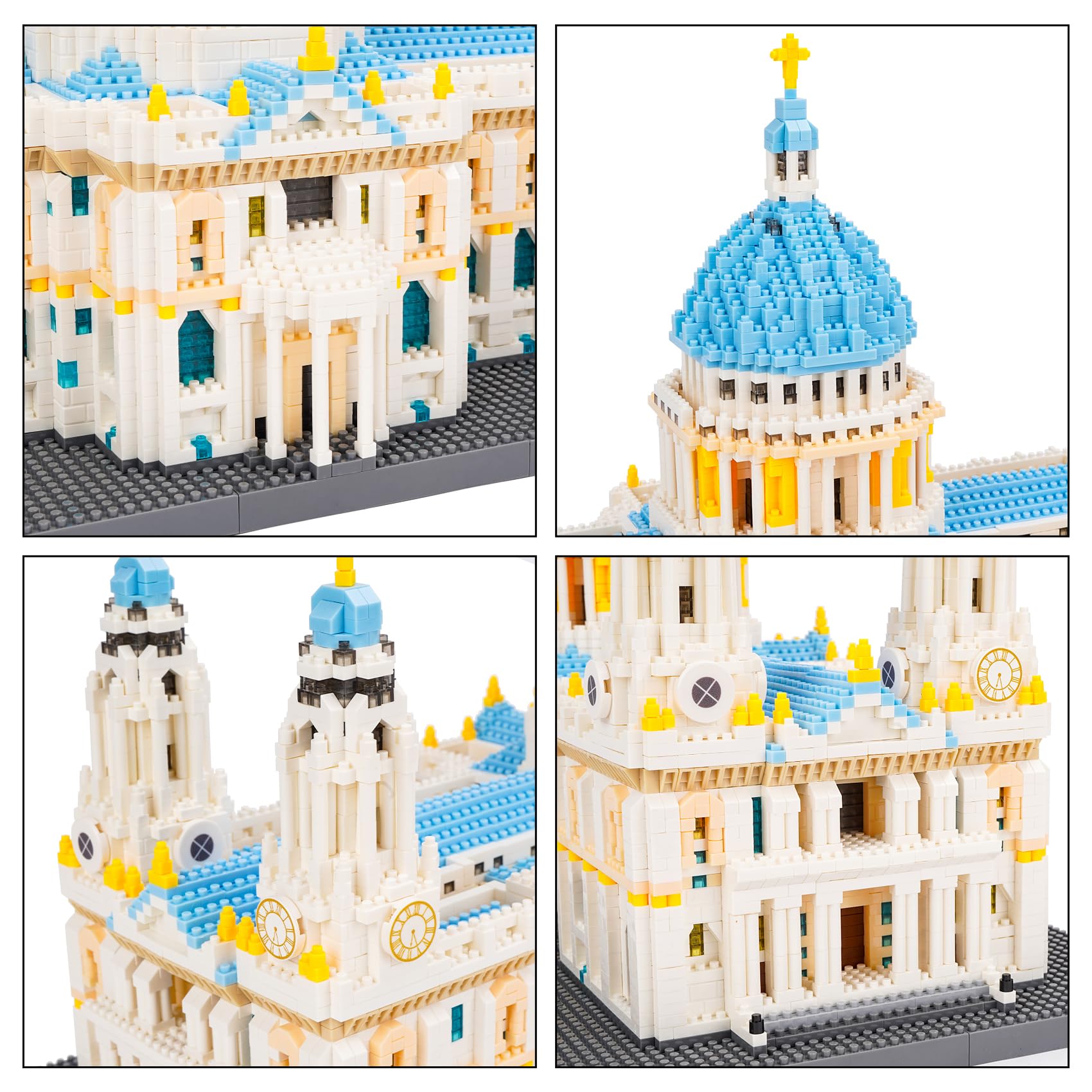 LULUFUN Kit de Bloques de construcción Modelo de la Catedral de St. Paul, Mini Bloque de Arquitectura Famosa, Juegos de Modelos de colección, Regalos de Juguetes para niños y Adultos 7053 Piezas