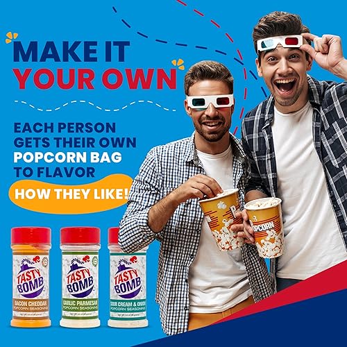 Miniatura 7 de Sabroso paquete variado de condimentos de palomitas de maíz, 12 condimentos en queso cheddar blanco, rancho, crema agria, aperitivo keto sin gluten