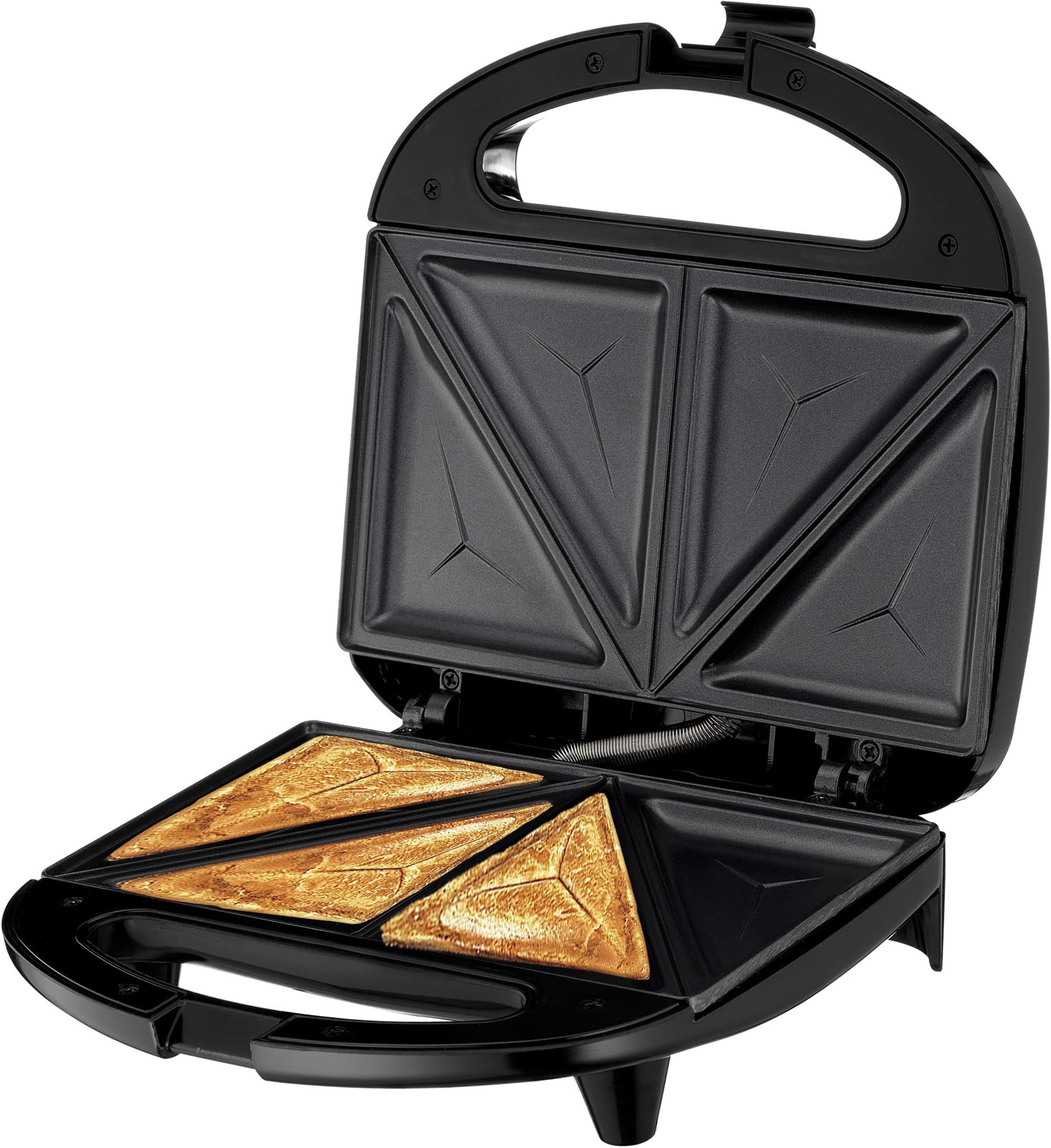 Sandwich Maker, Sandwich Toaster, Panini Press, Quesadilla Maker, Grilled Cheese, French Toast Press, Pizza Pockets Press, Indicator light, Omelet, White (Black)