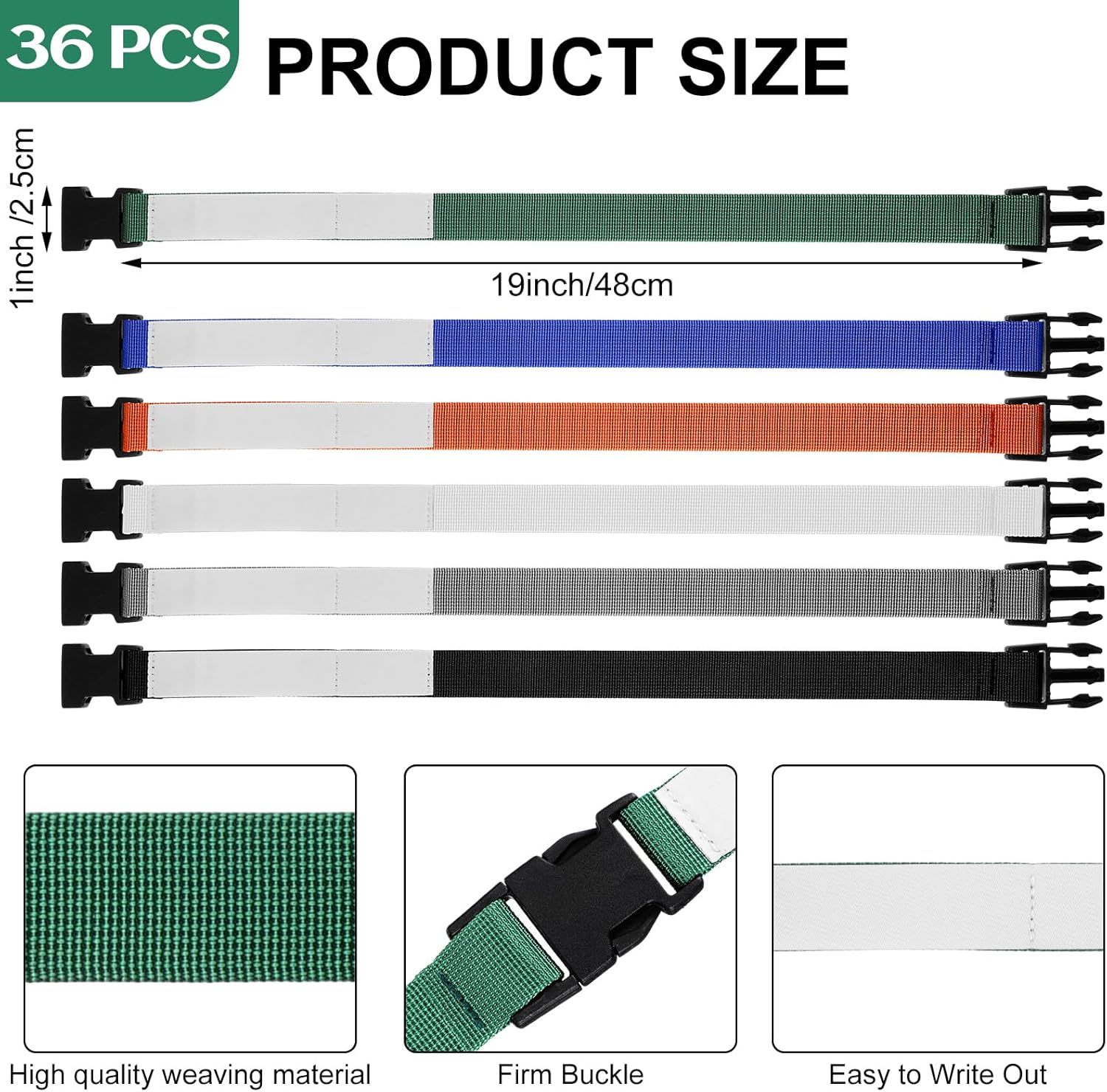 Suzile 36 Pcs Laundry Strap with Buckle Wash Care Utility Strap Replacement Household Cleaning Loop Accessories Tools