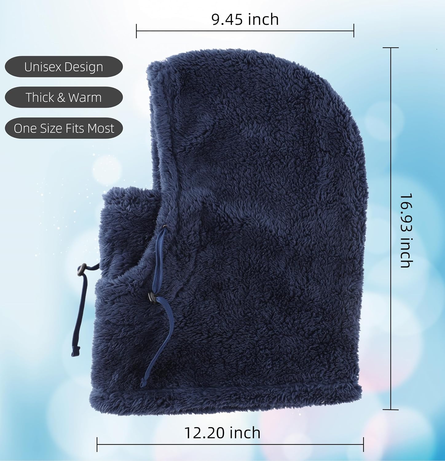 Connectyle Balaclava Hood Winter Hat for Men & Women Windproof One-Piece Fleece Hooded Scarf Ski Mask Cold Weather Hat
