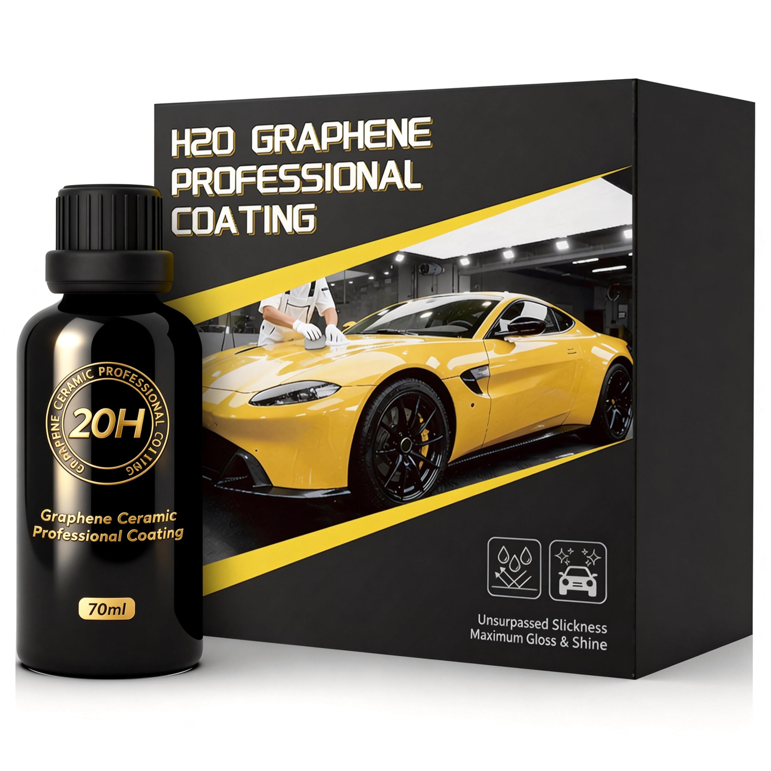 Hatinix 20H Graphene Ceramic Coating kit with cloths and towels