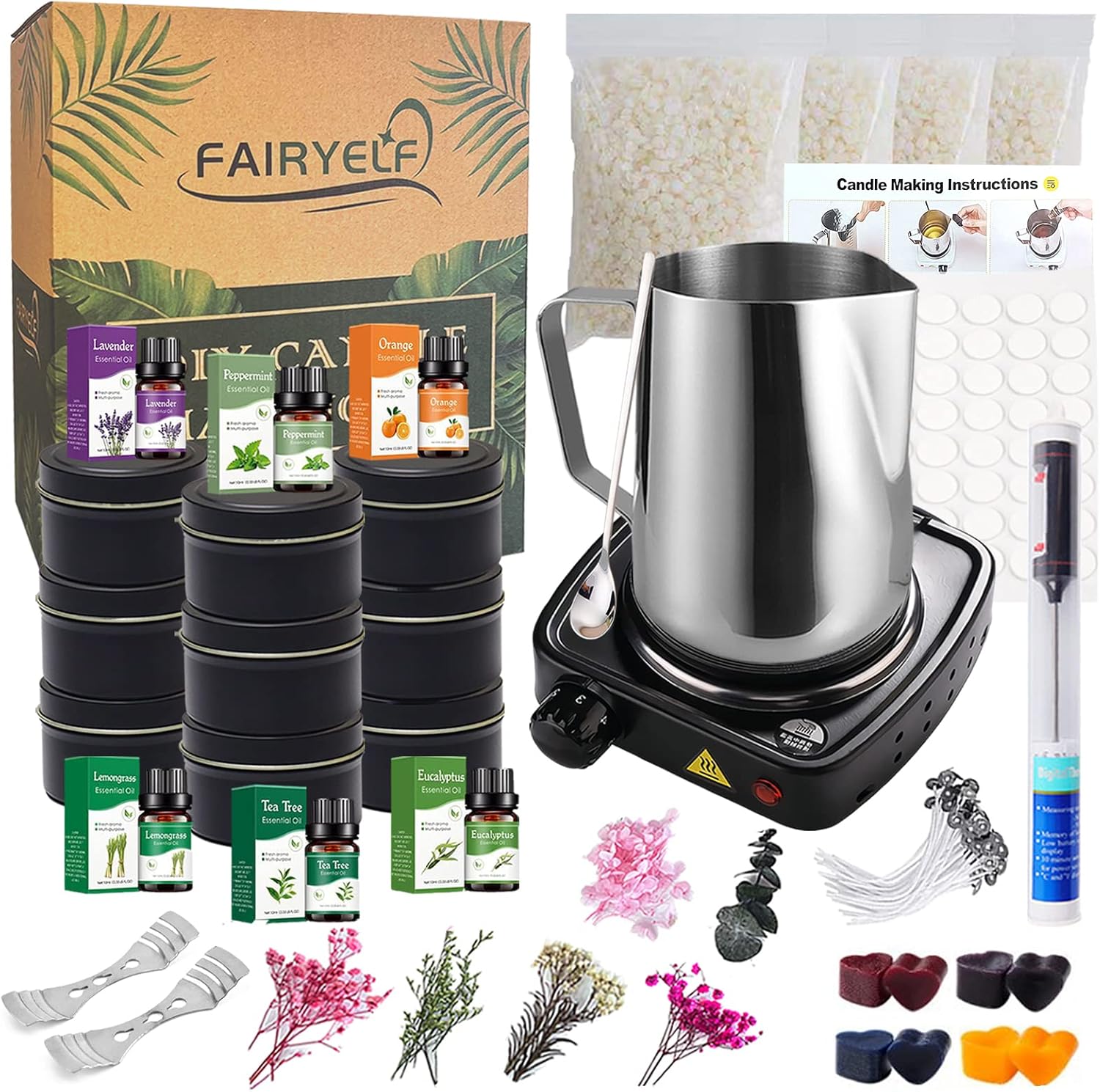 Candle Making Kit with Wax Melter, Complete Candle Making
