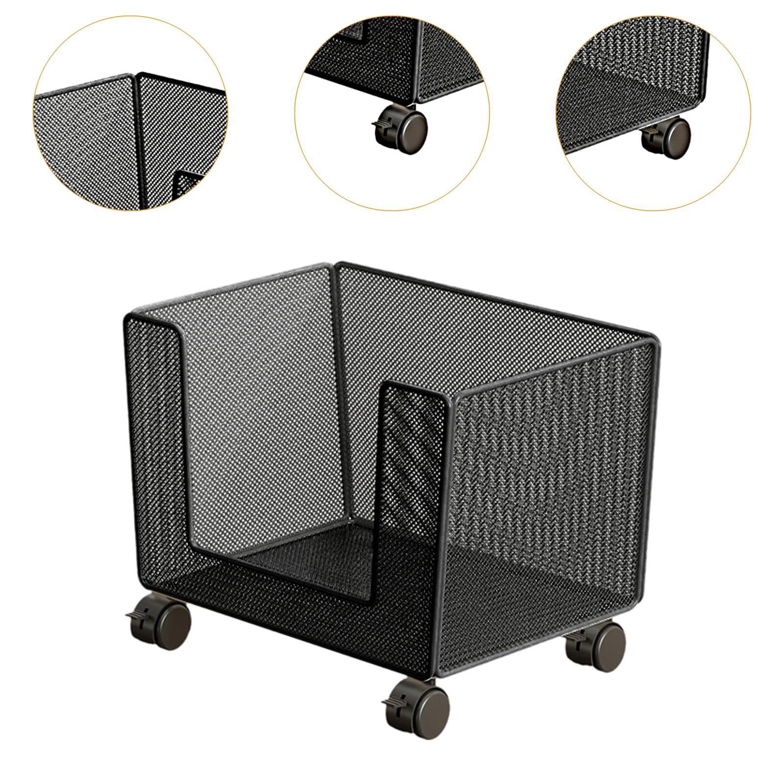 Carro Archivador con Ruedas para Organizar Y Accesorios, Negro, Individual