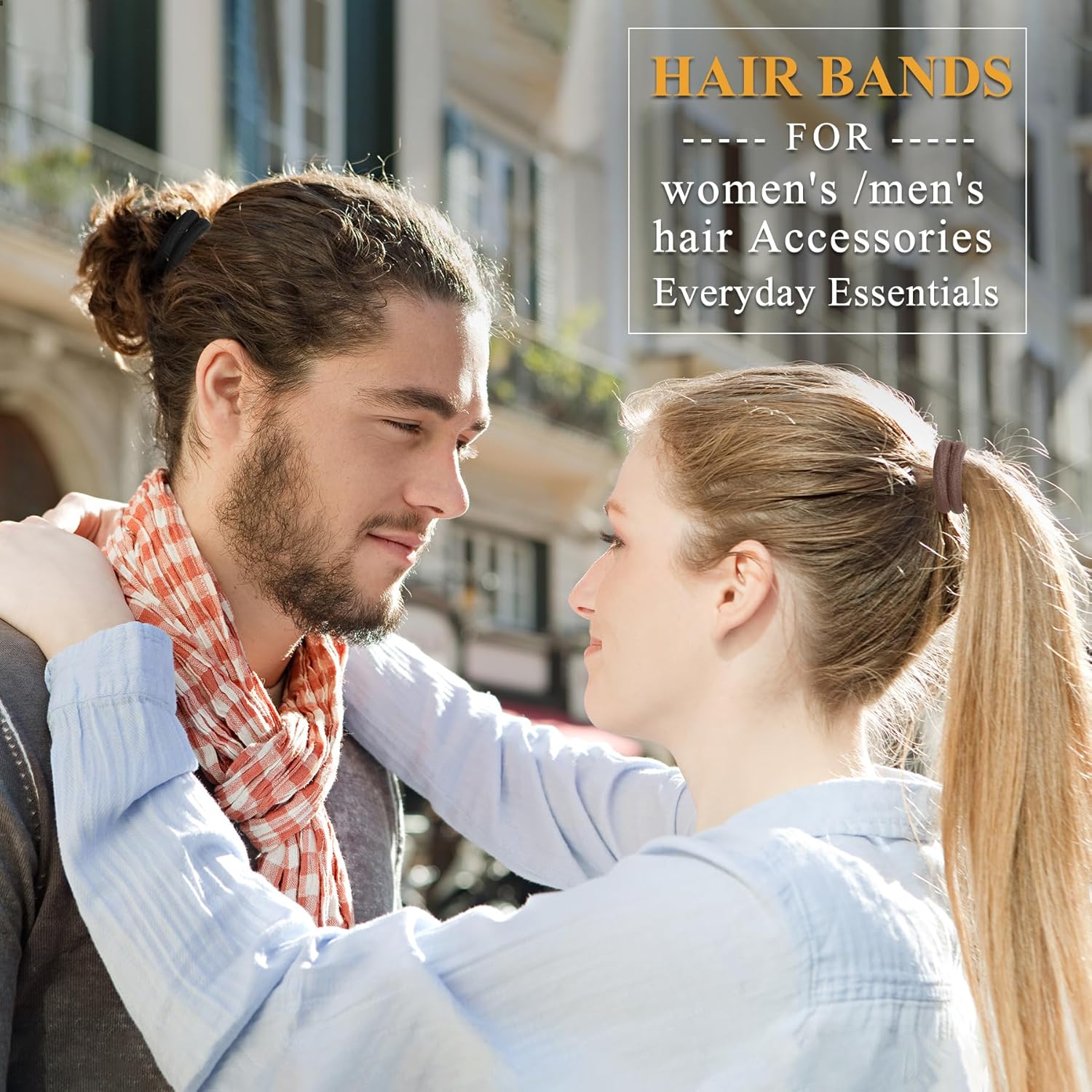 Noblenestle 200 Pcs Hair Ties for Thick Hair No Damage, Elastic Ponytail Holders, Hair Elastics Hair Bands Rubber Bands for Women Hair (Color A)