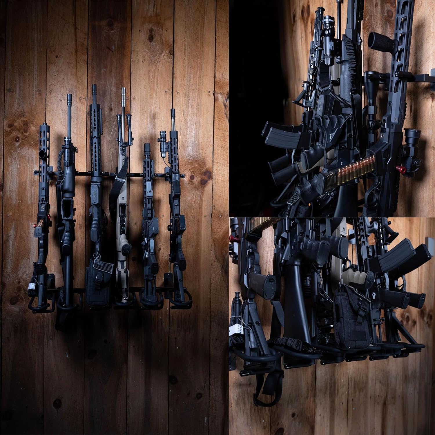 Gun Rack Wall Mount 2x3-slot Gun Free-Standing Rifle Rack,Sturdy Metal Rifle Storage Holder,Wall Gun Rack Firearm Free-Standing Indoor Display Stand