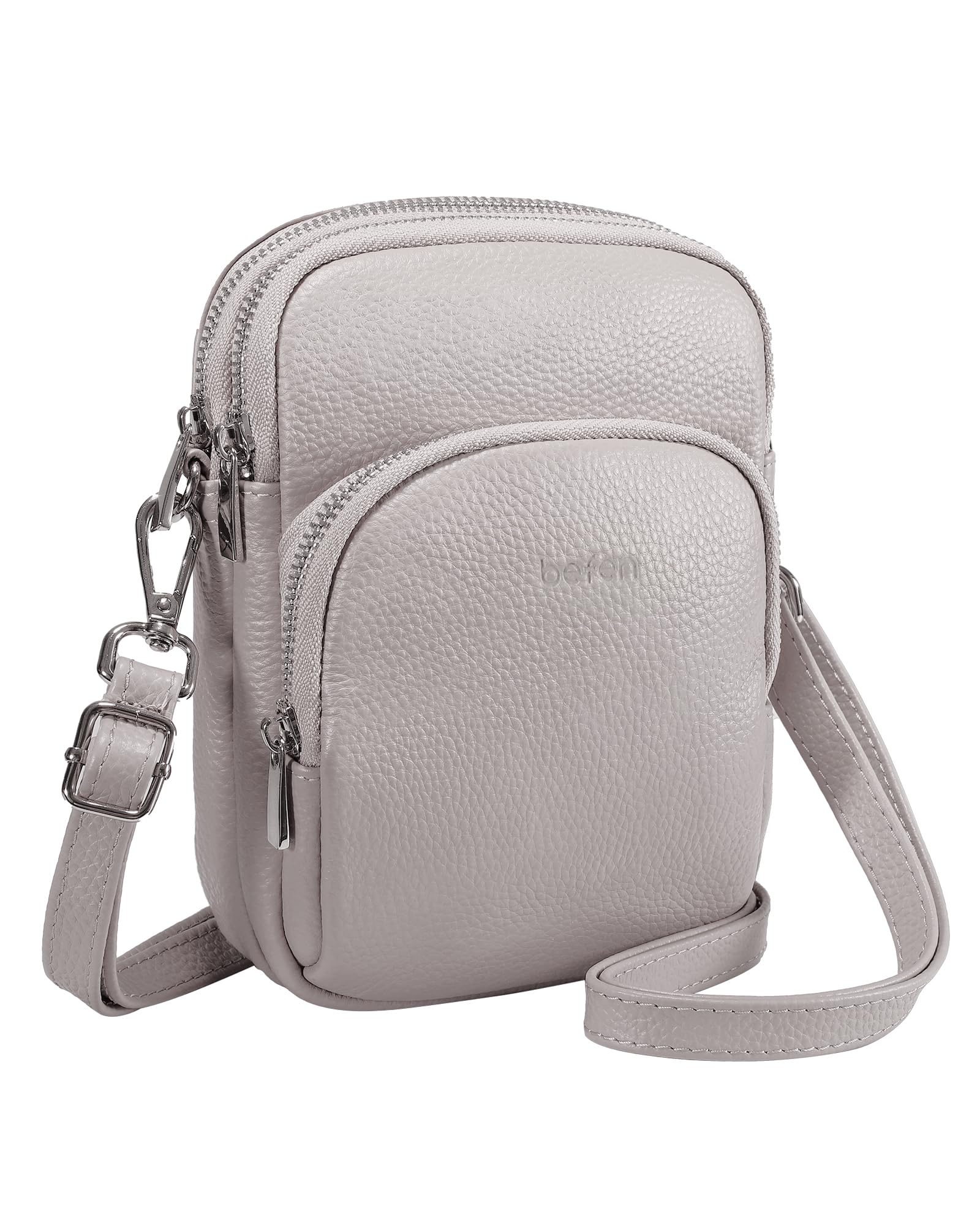 befen Small Genuine Leather Crossbody Bag for Women Trendy Crossbody Purses with RFID Blocking Card Slots