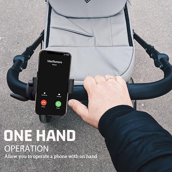 WLPREOE Portable Phone Holder Stand for Bed, Stroller, Desk, Car with Gooseneck Flexible Arm - Stable, Secure & Adjustable Fit on Treadmill, Wheelchair, Tree for GoPro & Cell Phones Used at Home, Work, Travel in use
