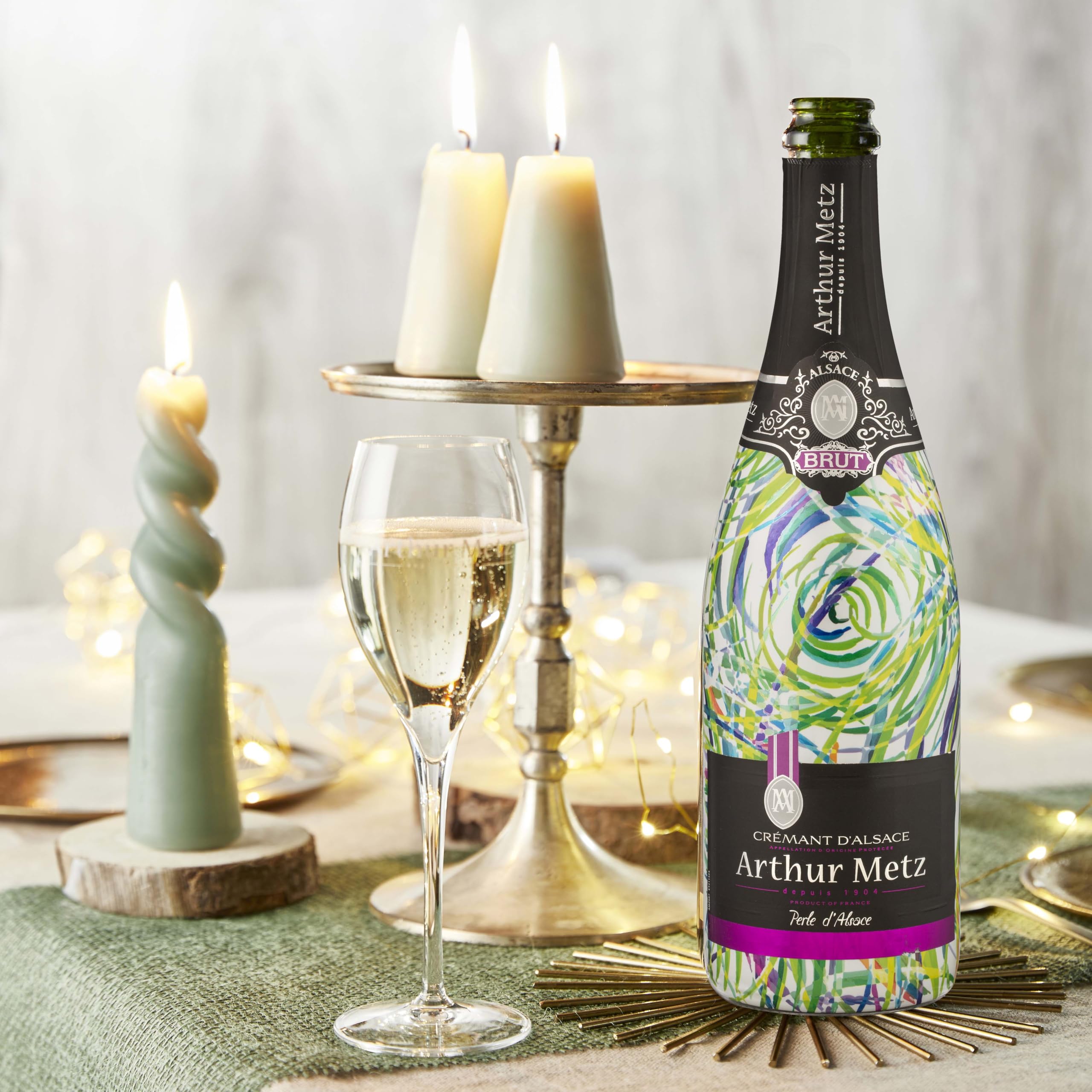 Arthur Metz - Crémant Blanc d'Alsace Brut, Méthode traditionnelle, vieilli sur lattes (6 x 0,75 L)