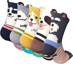 Women Socks Funny Cute Animal Ladies Sock Cat Dog Socks Gifts for Women Christmas Birthday, One Size